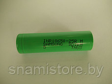 Аккумулятор литиевый (Li-Ion) SAMSUNG INR18650-25R (3.7V, 20A, 2500mAh), незащищенный, высокой мощности, Корея, фото 2