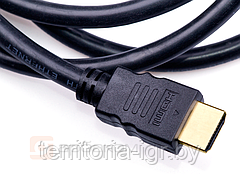 Кабель HDMI на HDMI 1.0 м, с ферритами (Полная распайка),пластик-золото АРБАКОМ 2.0 версия