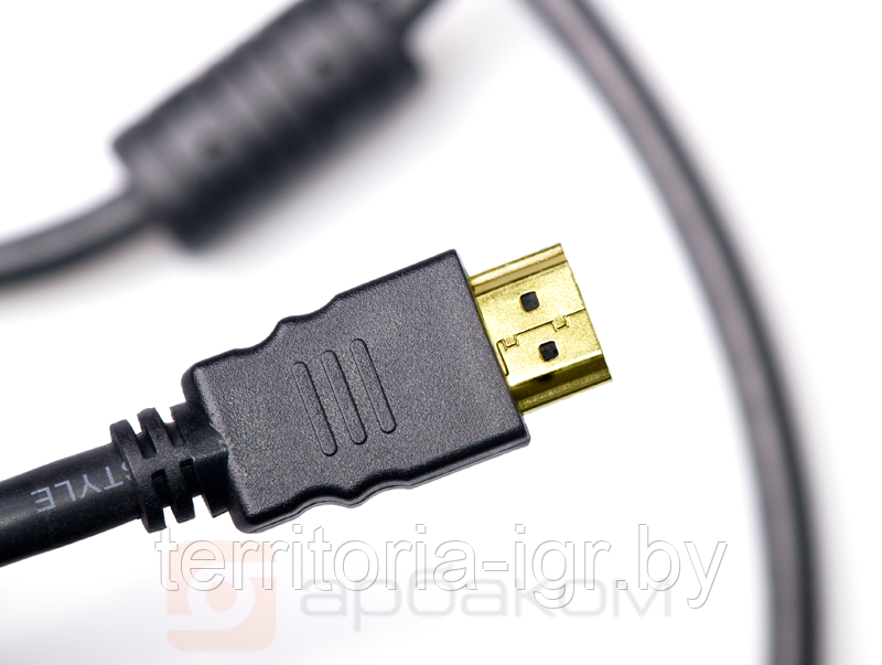 Кабель HDMI на HDMI 1.0 м, с ферритами (Полная распайка),пластик-золото АРБАКОМ 2.0 версия - фото 3 - id-p81861982