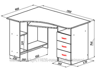 Компьютерный стол угловой Престиж, фото 2