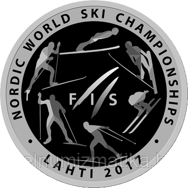 Чемпионат мира по лыжным видам спорта 2017 года. Лахти. Серебро 10 рублей