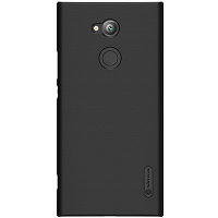 Пластиковый чехол с пленкой Nillkin Super Frosted Shield Черный для Sony Xperia XA2 Ultra