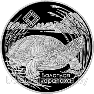 Болотная черепаха. "Средняя Припять", 1 рубль 2010, Медно-никель
