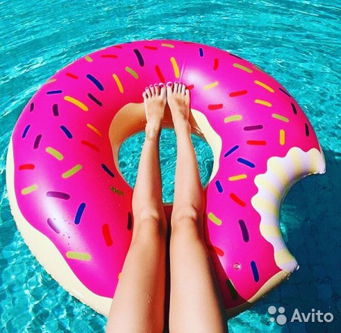 Надувной круг donut float - фото 1 - id-p77267540