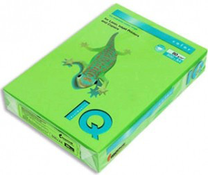 Бумага цветная IQ COLOR А4, цвет ярко-зеленый (Цена с НДС) - фото 1 - id-p77274359