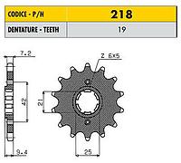 Звезда ведущая Sunstar 428/218 стальная 19 зубьев