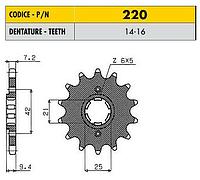 Звезда ведущая Sunstar 428/220 стальная 14 зубьев