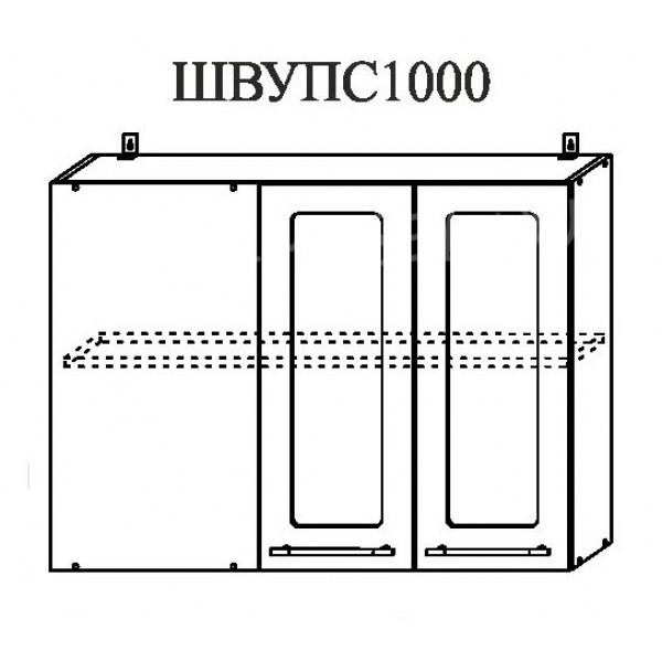Шкаф верхний угловой прямой стекло ШВУПС 1000 - фото 2 - id-p67782225