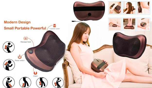 Массажная роликовая подушка Massager Pillow.Эффект кулачкового массажа. - фото 7 - id-p77309399