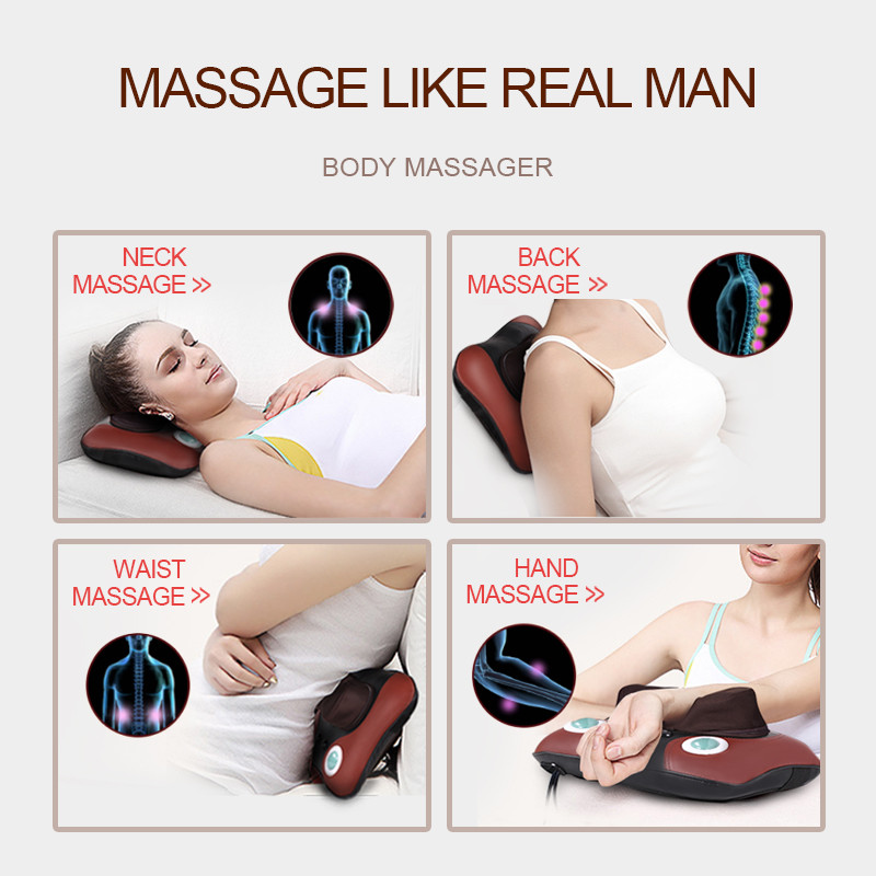 Массажная роликовая подушка Massager Pillow.Эффект кулачкового массажа. - фото 8 - id-p77309399