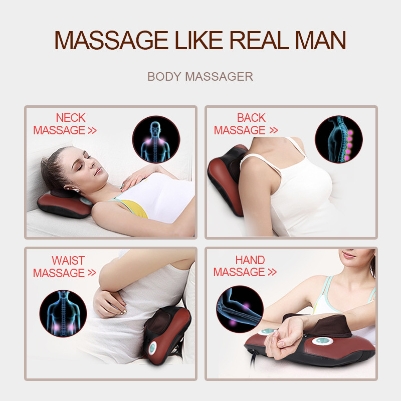 Роликовый массажер подушка Massager Pillow.Эффект кулачкового массажа. - фото 8 - id-p77309397