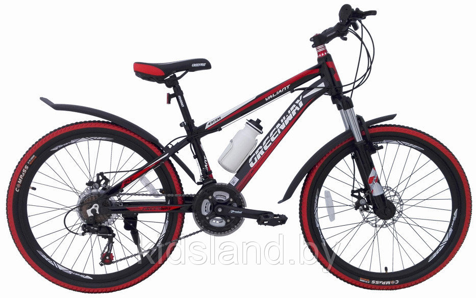 Велосипед Greenway 4919M Valiant 24" (чёрно-красный) 