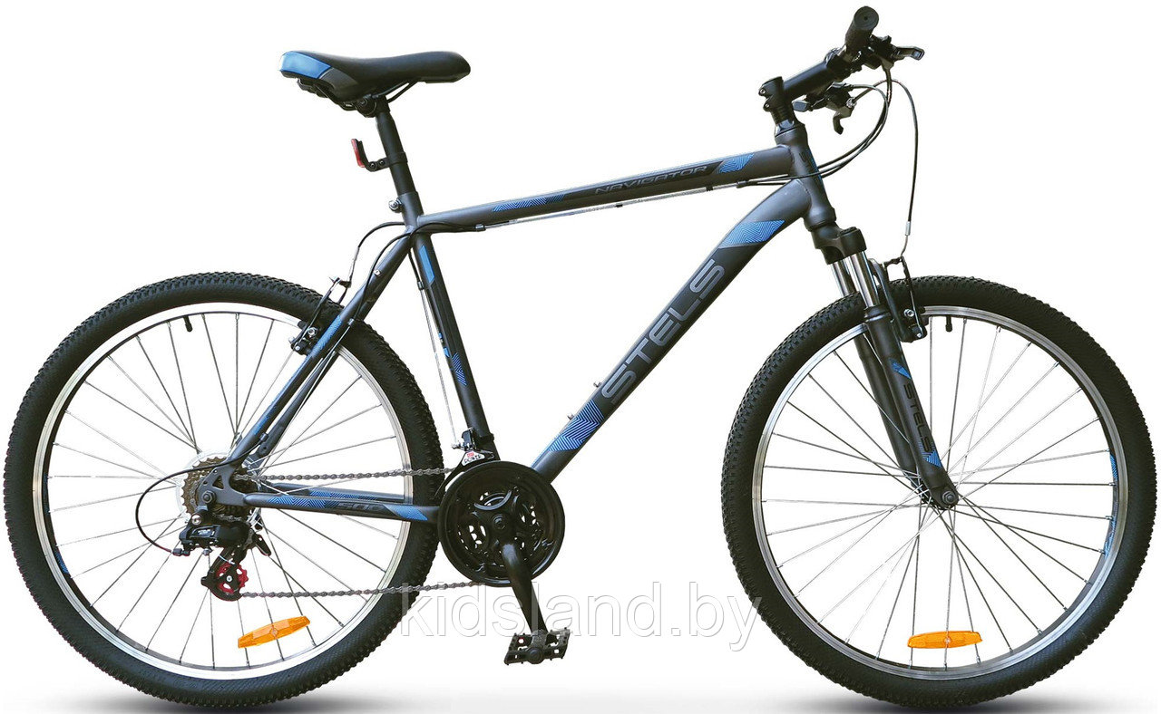 Велосипед Stels Navigator 500 V 26" (2017) рама 16"  антрацитовый/синий, фото 1