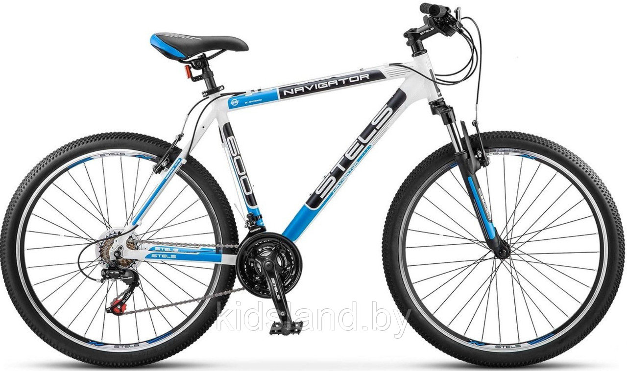 Велосипед Stels Navigator 600 V 26" V030 (белый/синий, 2018) рама 20"