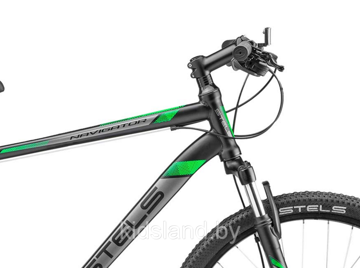 Велосипед Stels Navigator 500 MD 26" V020 (2017) рама 20" черно-зеленый - фото 4 - id-p77327939