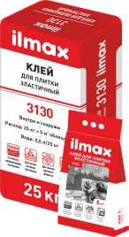 Клей для плитки эластичный ilmax 3130 25кг, фото 2