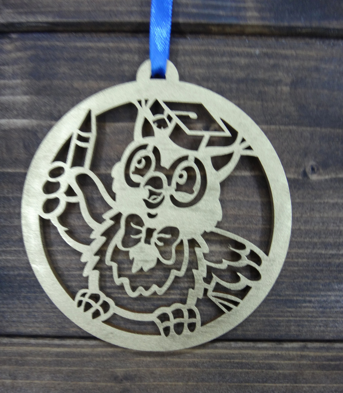 Золотая медаль "Сова" круг с ленточкой - фото 2 - id-p77343894