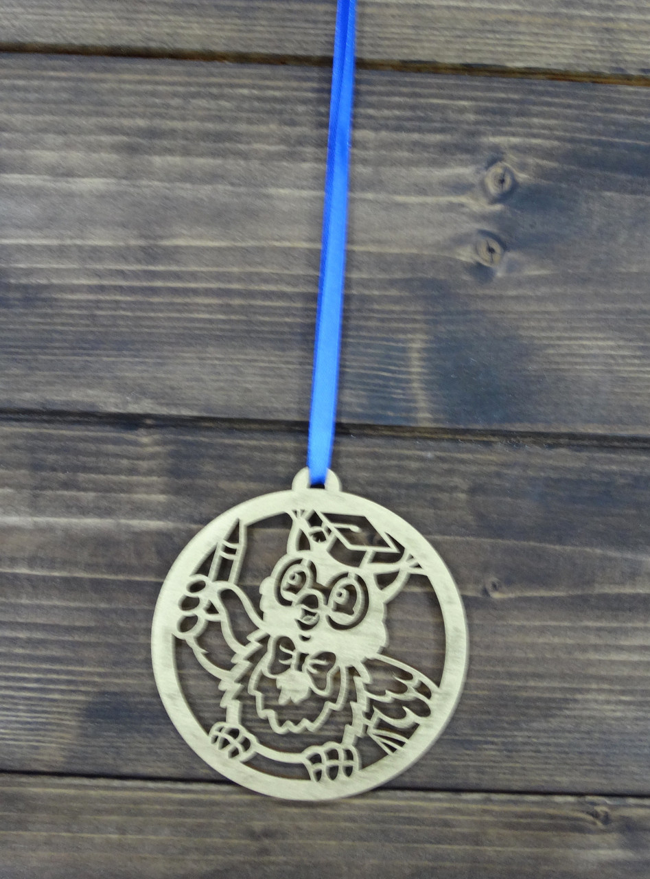 Золотая медаль "Сова" круг с ленточкой - фото 3 - id-p77343894