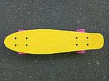 Детский скейт, Светящийся Пенни борд ( роликовая доска для детей и подростков ) длина 56 см  РОЗОВЫЙ, фото 3