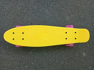 Детский скейт  Светящийся Пенни борд ( роликовая доска для детей и подростков ) длина 56 см