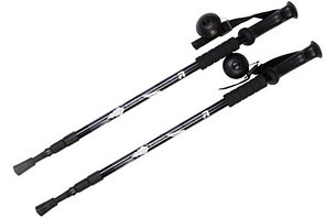 Палки для скандинавской ходьбы XG-01, телескопич., длина 65-135см(черн)
