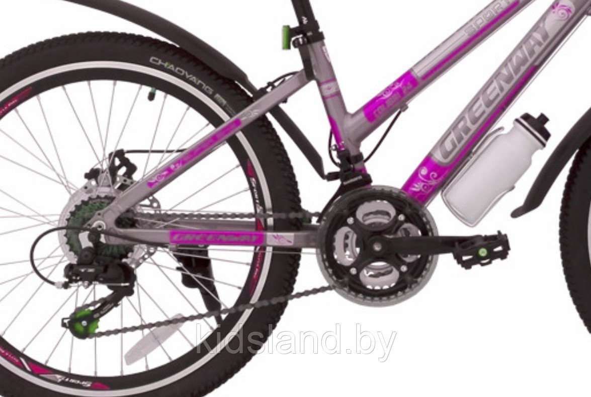 Велосипед Greenway Colibri-L 26" 2018 (серебристый/розовый) - фото 3 - id-p77353712