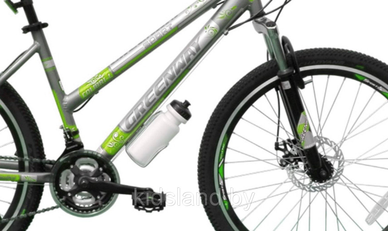 Велосипед Greenway Colibri-H 26" (серебристый/салатовый) - фото 2 - id-p77353530