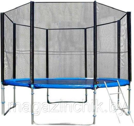 Батут Fitness Trampoline 10 FT Pro 306 см с защитной сеткой и лестницей, 150 кг нагрузка