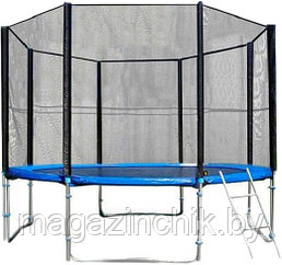 Батут Fitness Trampoline 10 FT Pro 306 см с защитной сеткой и лестницей, 150 кг нагрузка