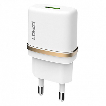Зарядное устройство сетевое с USB входом 1А и MicroUSB кабелем Ldnio DL-AC50