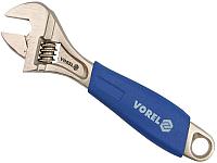 Ключ разводной VOREL с обрезиненной ручкой 250 мм