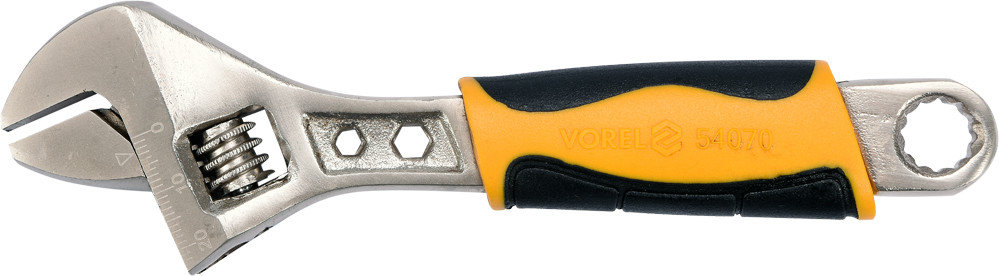 Ключ разводной VOREL с пластиковой ручкой 150 мм, фото 2