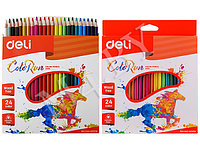 Цветные карандаши Deli 24 шт. трехгранные