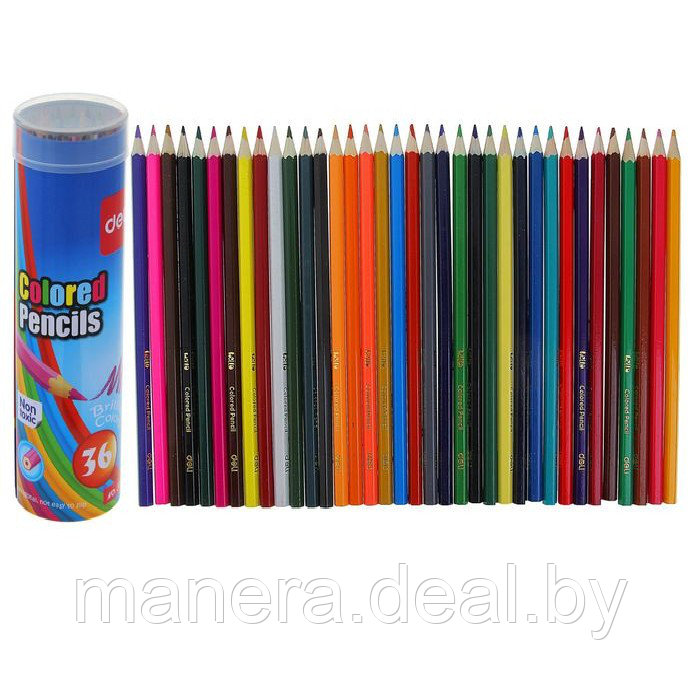 Цветные карандаши Deli 36 шт. в пенале
