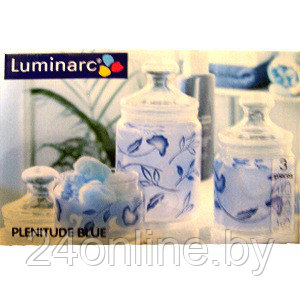 Набор банок Luminarc PLENITUDE BLUE H0670