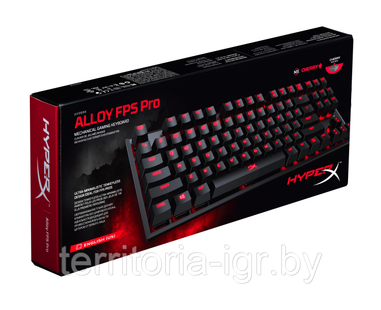 Механическая клавиатура Alloy FPS PRO CHERRY MX RED HX-KB4RD1-RU/R1 HyperX - фото 1 - id-p77556443