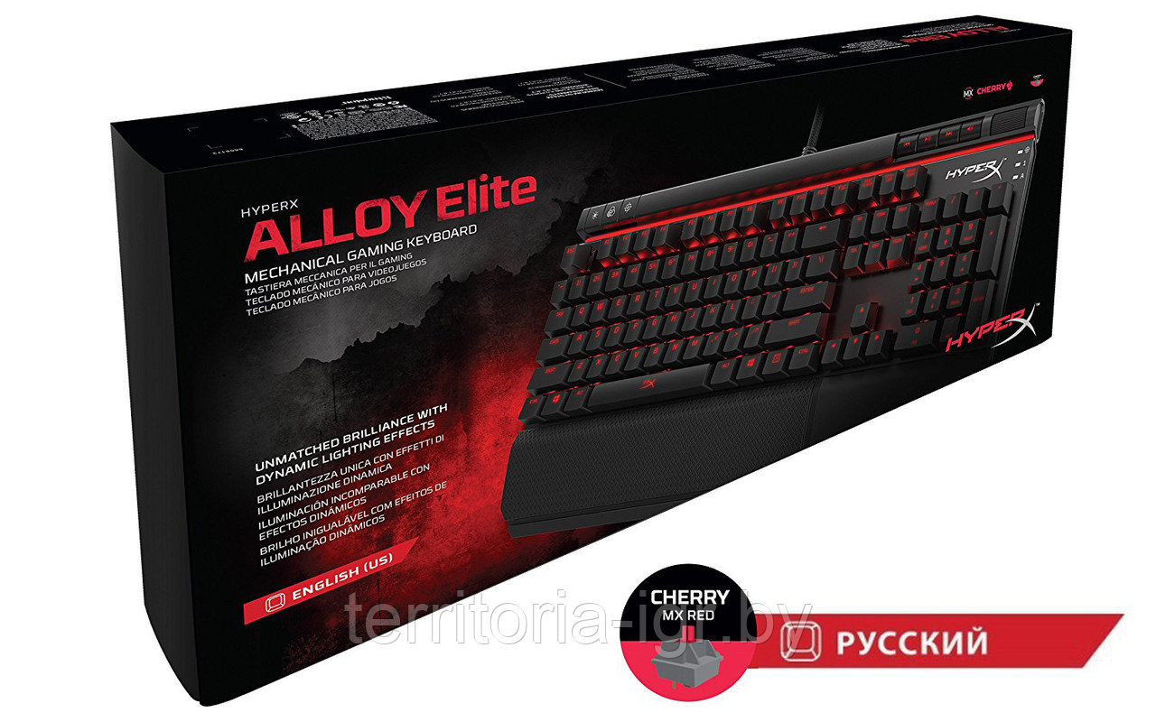 Механическая клавиатура Alloy Elite CHERRY MX RED HX-KB2RD1-RU/R1 HyperX
