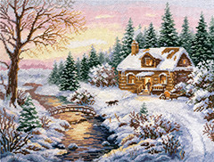 Набор для вышивания крестом "Зима. К вечеру" - фото 1 - id-p3701922