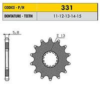 Ведущая звезда мотоцикла Sunstar 520/331 стальная 13 зубьев