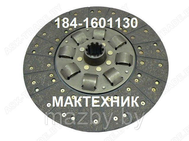 Диск сцепления ведомый ЯМЗ 184-1601130-10 (d=50.7mm) технология Sachs - фото 1 - id-p168901