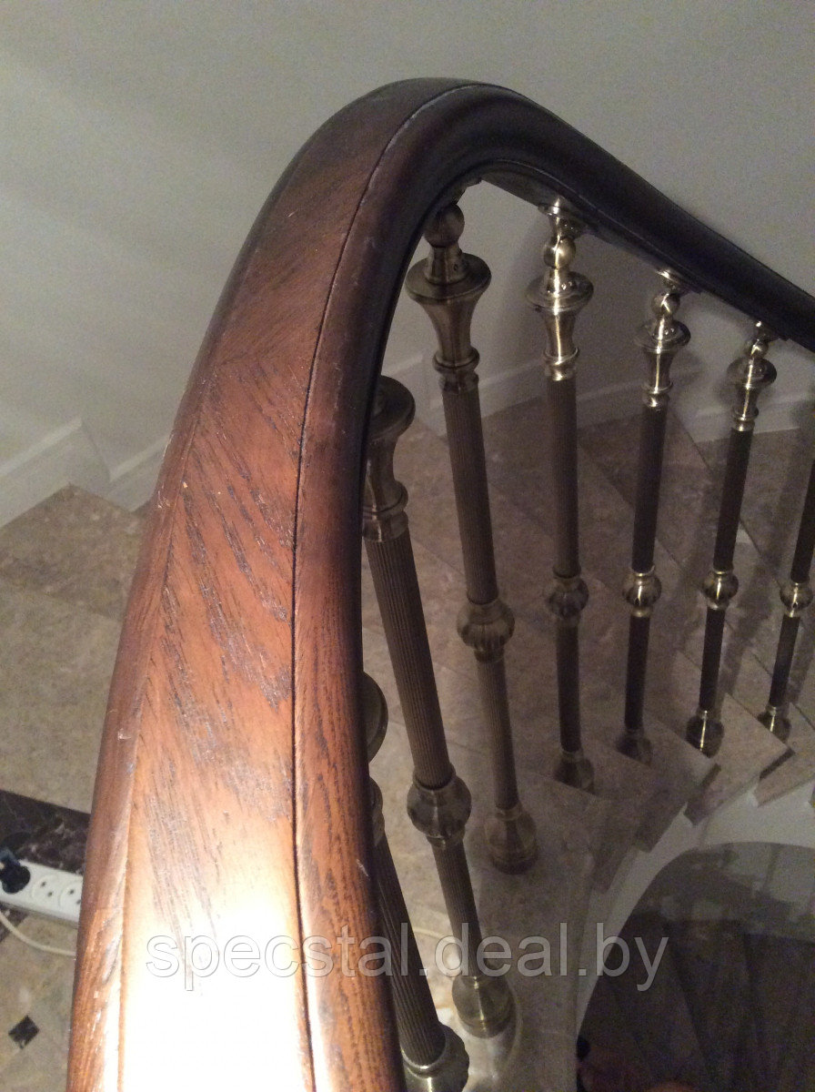Закругленные деревянные перила Д-П-1 для лестницы - фото 1 - id-p77595928