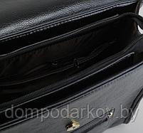 Рюкзак молодёжный на молнии, 1 отдел, 2 наружных кармана, цвет чёрный, фото 5