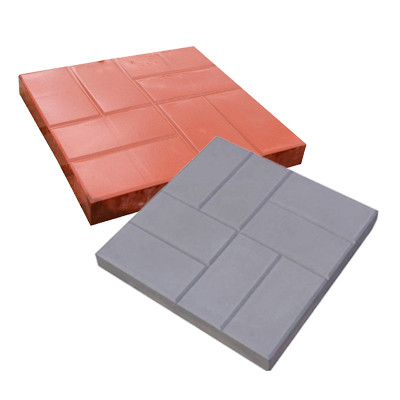 Тротуарная плитка квадрат 8 кирпичей размером 400х400х50, Красная - фото 2 - id-p78180412
