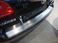 Накладки на задний бампер с рисунком для Volkswagen Touareg (2010-2018) № VWTG.36.3160