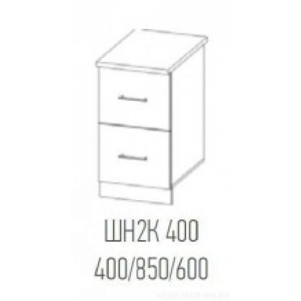 Шкаф нижний с двумя ящиками СК2 400 - фото 2 - id-p67321682