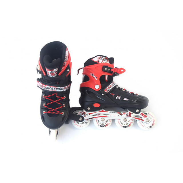 Роликовые коньки раздвижные (30-33 (S), 34-37 (M), 38-41 (L)) VT18-12018 Цвета: розовый; синий; красный.