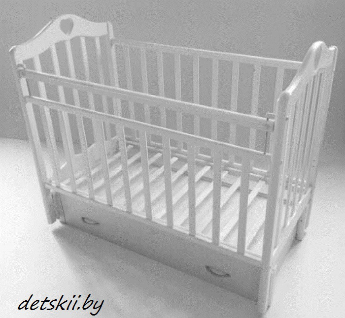 Детская кроватка Антел Каролина 6 продольный маятник с ящиком - фото 3 - id-p77702265