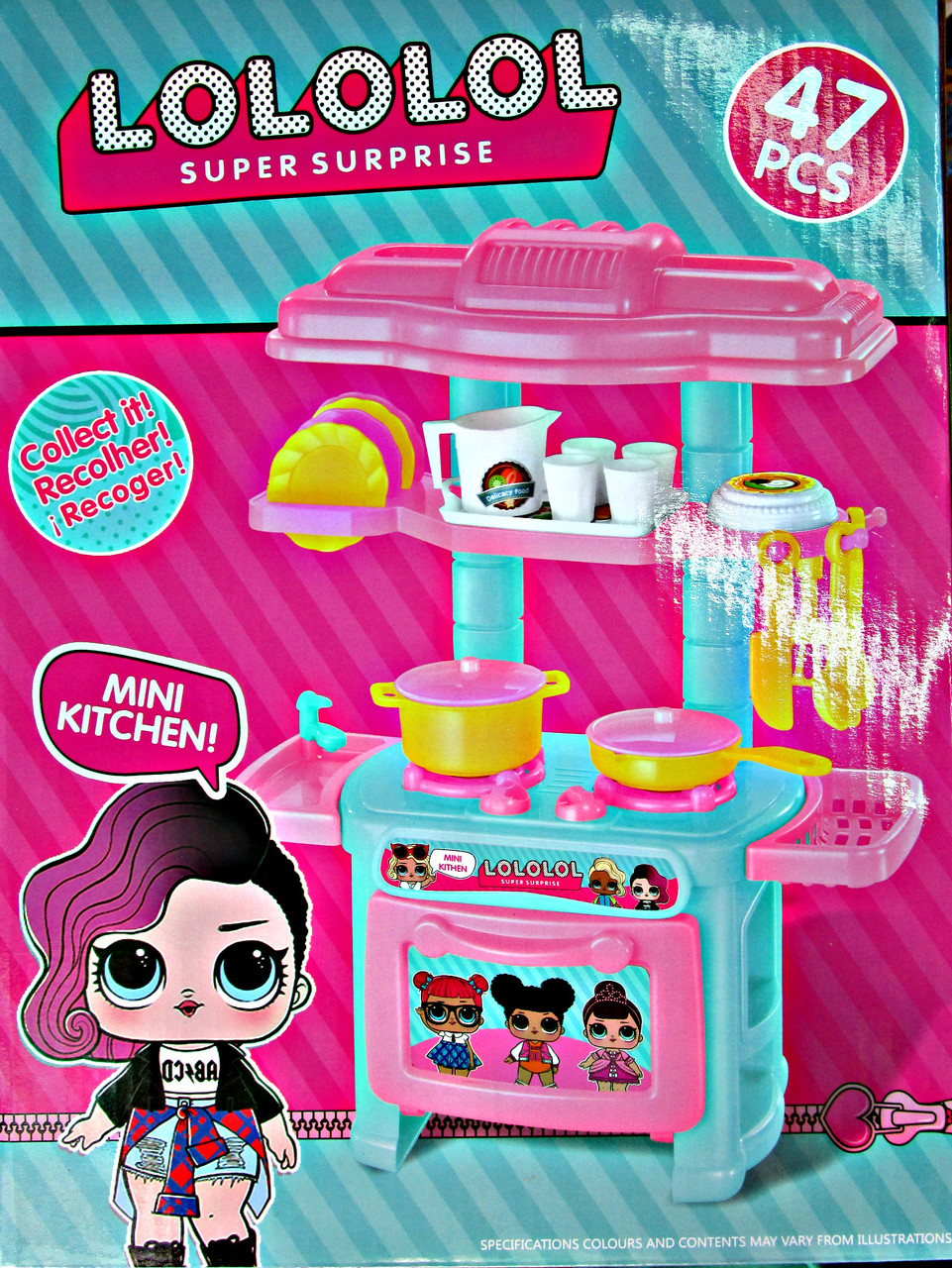 Мини-кухня Mini kitchen set для кукол LOL 47 предметов