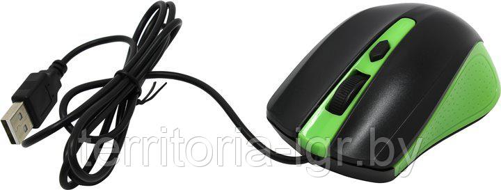 Проводная мышь SBM-352-GK зелено-черная Smartbuy - фото 1 - id-p77732726
