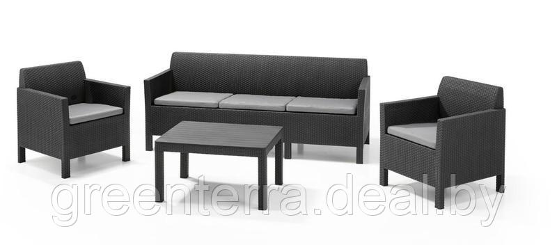 Комплект мебели Orlando 3 - Seater, графит [226512] - фото 1 - id-p77741487